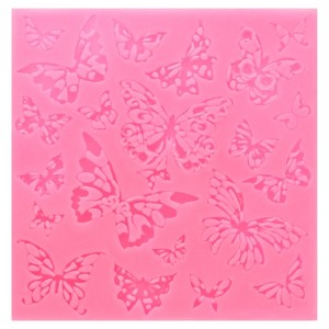 Unique Bargains Butterfly Silicone Polymer Clay Fondant Template for Crafts Air Dry DIY Candy - 1 of 4