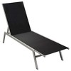 vidaXL Sun Lounger Black and Silver Steel and Textilene Standard - 3 of 4