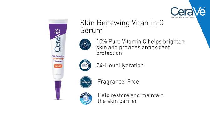 CeraVe Skin Renewing Vitamin C Serum - 1 fl oz, 2 of 15, play video