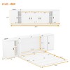 NicBex Queen Size Murphy Bed Wooden Queen Bed Frame Morden Hideaway Wall Bed with 2 Cabinets and Shelves for Apartment - 2 of 4