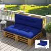 Outsunny 2 Seater Pallet Cushions Outdoor 3.9 in. Thick Replacement Cushions with Tufted Design for Garden, Patio - 3 of 4