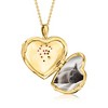 Ross-Simons 0.20 ct. t.w. Ruby Rose Heart Locket Necklace With Green Enamel in 18kt Gold Over Sterling Size 18 - 3 of 4
