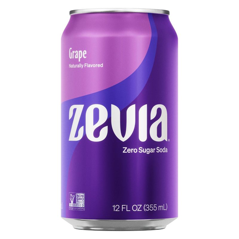 Zevia Grape Zero Calorie Soda - 8pk/12 fl oz Cans, 2 of 5