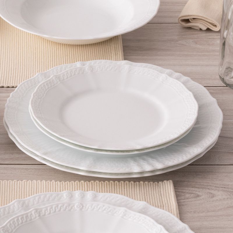 Noritake Cher Blanc Set of 4 Round Dinner Plates, 4 of 9