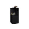 Vynxaria  Rack with Open Shelves and Hidden Storage – Black Finish - 2 of 4