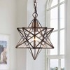14" x 14" x 14" 1-Light Minkar Pendant Brown - Warehouse Of Tiffany: Metal Hanging Lamp, ETL Listed - 2 of 2