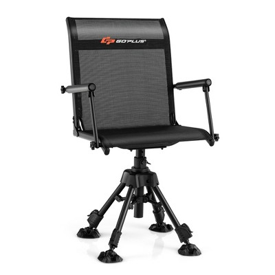 Costway Folding Hunting Chair Foldable Portable Fishing Stool With Storage  Pocket : Target