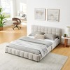 Sapphtopaz Queen Bed Frame with Headboard Chenille Tufted Upholstered Platform Bed Frame with 4 Side Drawers Grounded Bed Frame for Bedroom - 2 of 4