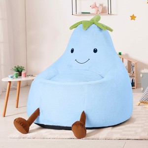 MAYEERTY Toddler Children's Bean Bag Chair Artificial Rabbit Fur Cover Teenager Filled Sofa - 1 of 4