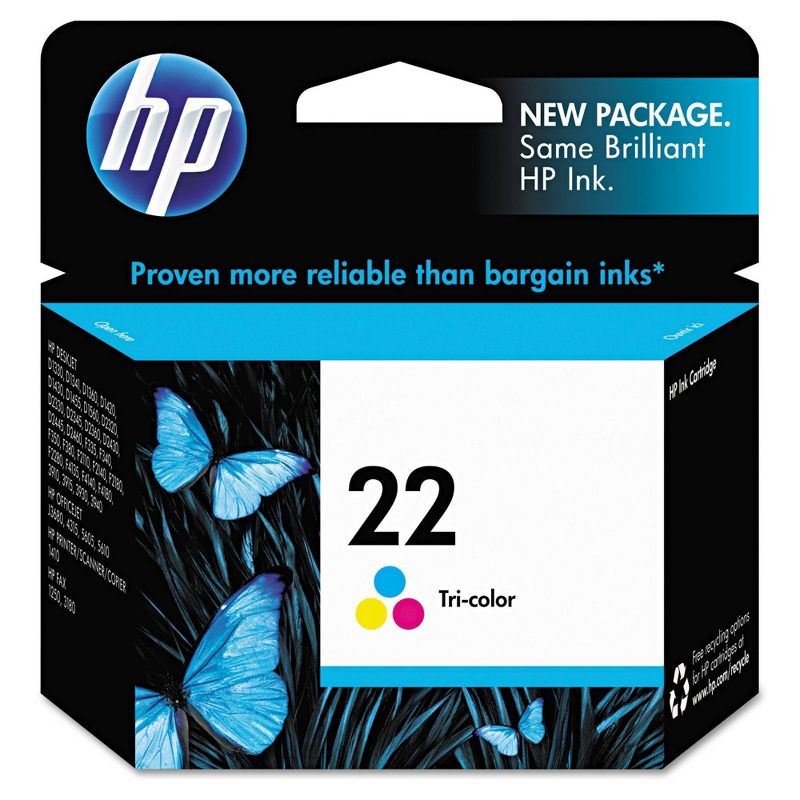 HP 22 Tri-color Original Ink Cartridge, 1 of 12