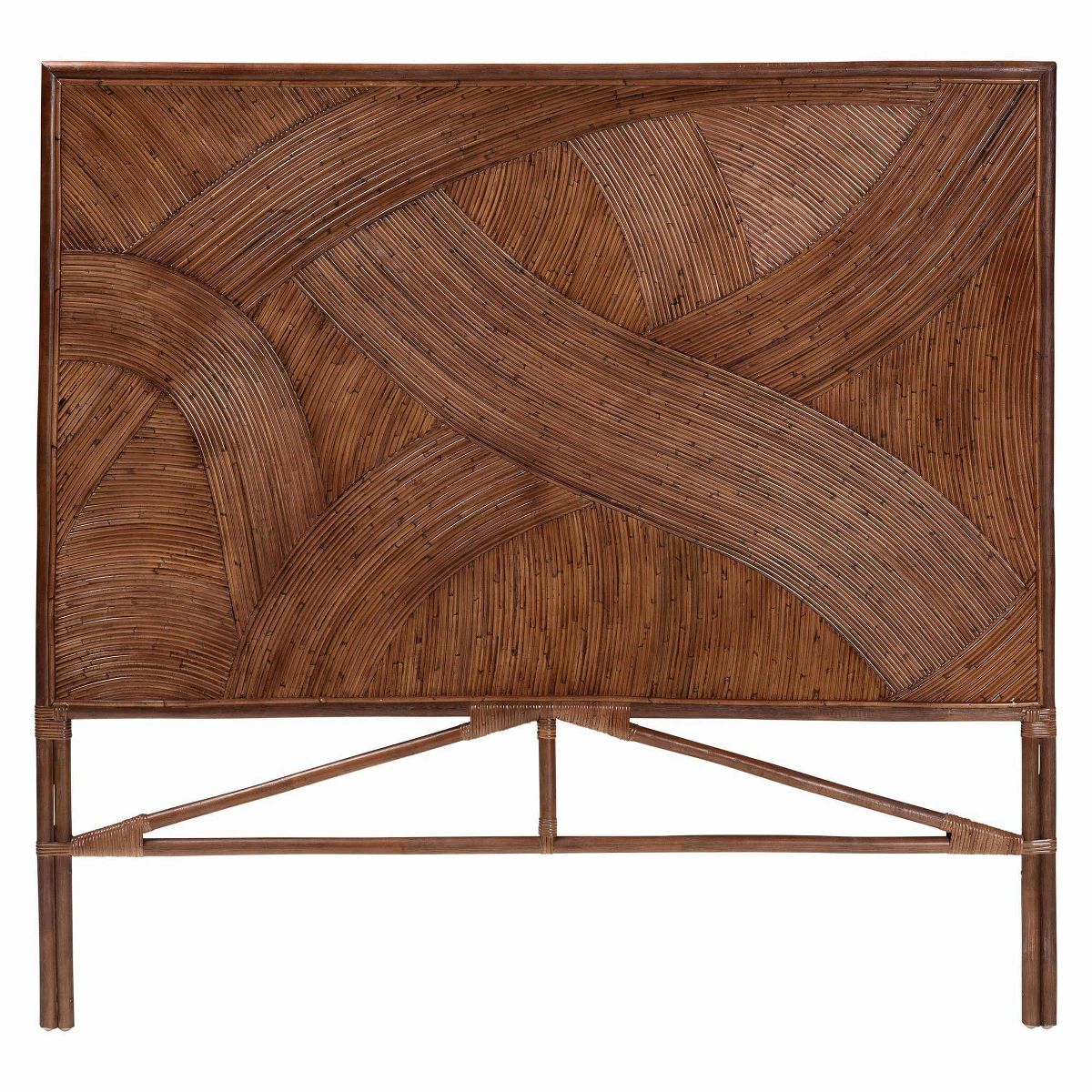 bali & pari King Elettra Rattan Standalone Headboard: Handcrafted, No Assembly, Bohemian Design