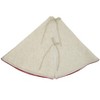Saro Lifestyle Linen Blend Holiday Christmas Tree Skirt - 3 of 4
