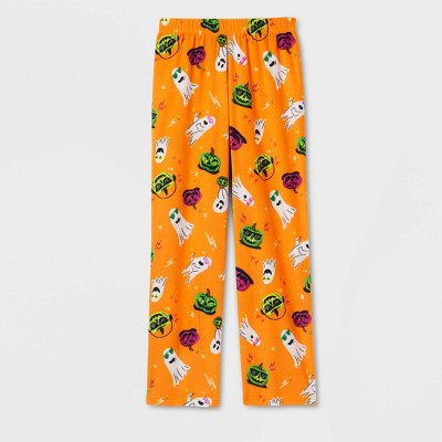 Photo 1 of Size M - Kids' Ghost Printed Halloween Matching Family Pajama Pants - Hyde & EEK! Boutique™ Orange
