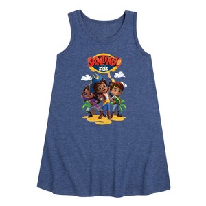 - Santiago of The Sea - Santiago and Friends Logo Graphic Sleeveless Aline Dress - 1 of 4