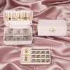 HTUTWOO Travel Jewelry Case With Lock,2-Layer PU Leather Jewelry Box for Women,Jewelry Organizer, Jewelry Travel Case,Best Gifts for Women - 3 of 4