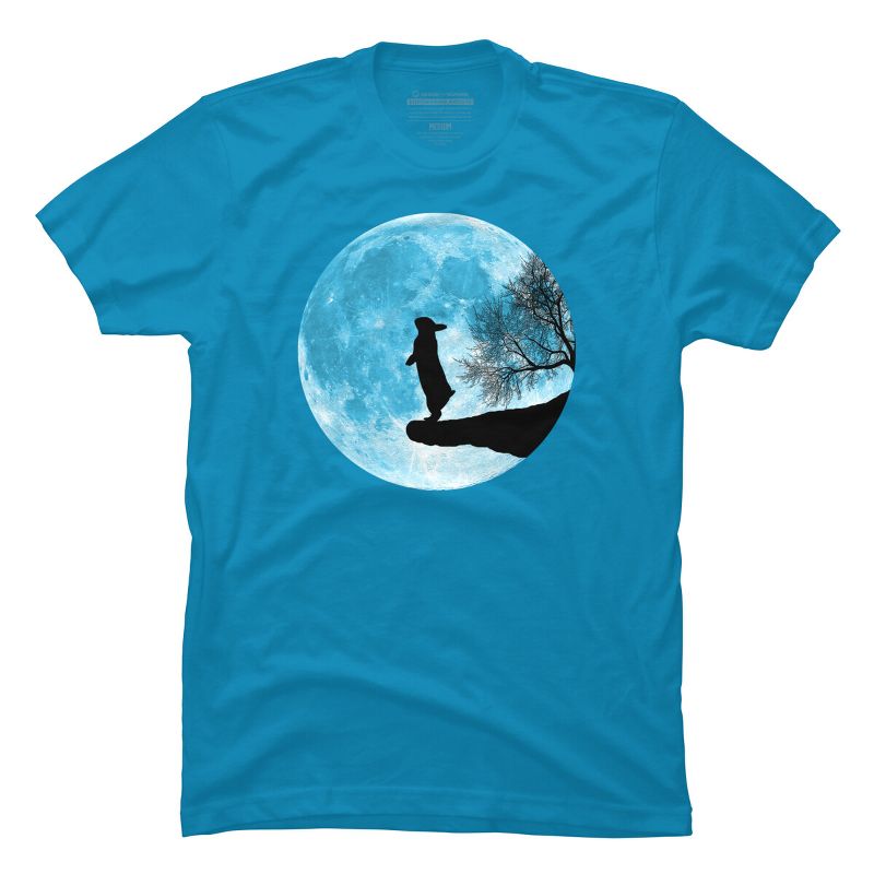 Men's Design By Humans Moon Bunny By Maryedenoa T-Shirt, 1 of 4