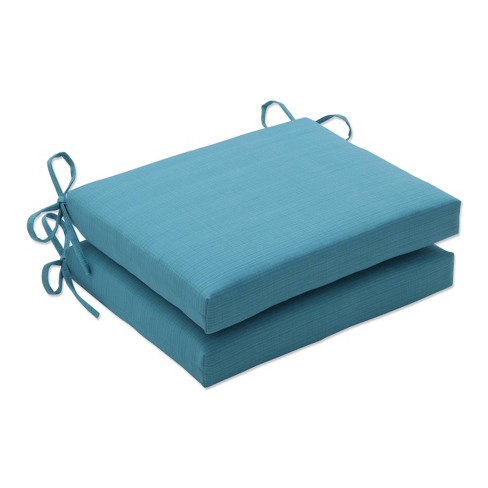 Outdoor 2-piece Square Seat Cushion Set - Turquoise Forsyth Solid : Target