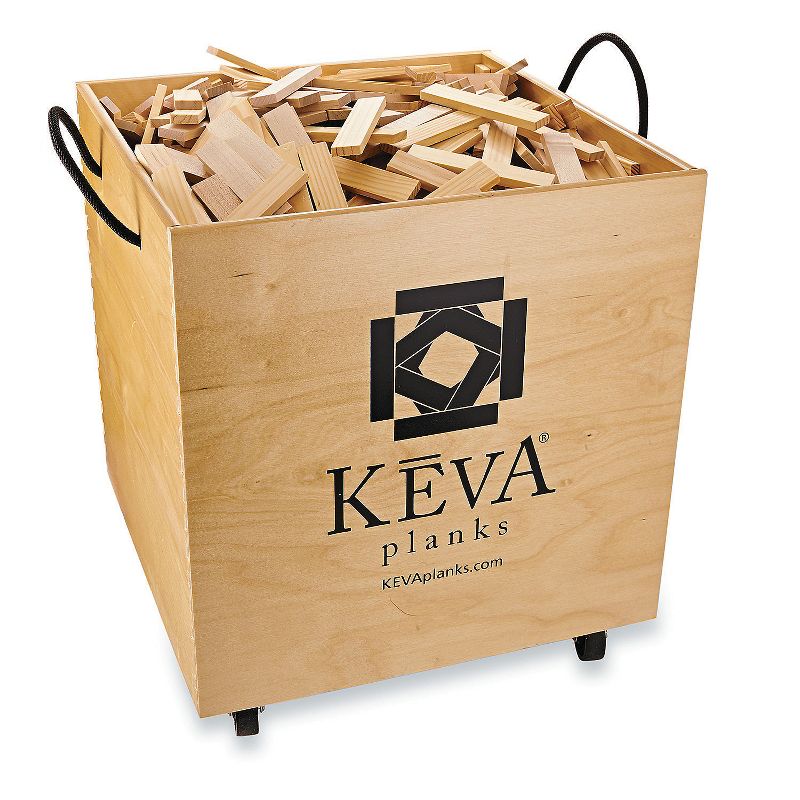 MindWare Keva Maple 1000 Planks In Wood Roller Bin - Building Toys, 1 of 5