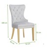 NicBex Set of 2 Dining Chair with Tufted Button Backrest Modern Velvet Fabric Accent Chair with Wood Legs for Kitchen,Living Room - 3 of 4