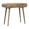 Solid Wood Nordic Legs 2-Drawer Console Table with Rounded Edges - 3 of 4