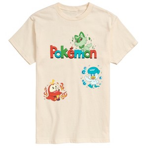 Men's - Pokémon - Sprigatito, Fuecoco, and Quaxly Short Sleeve Graphic T-Shirt - 1 of 3