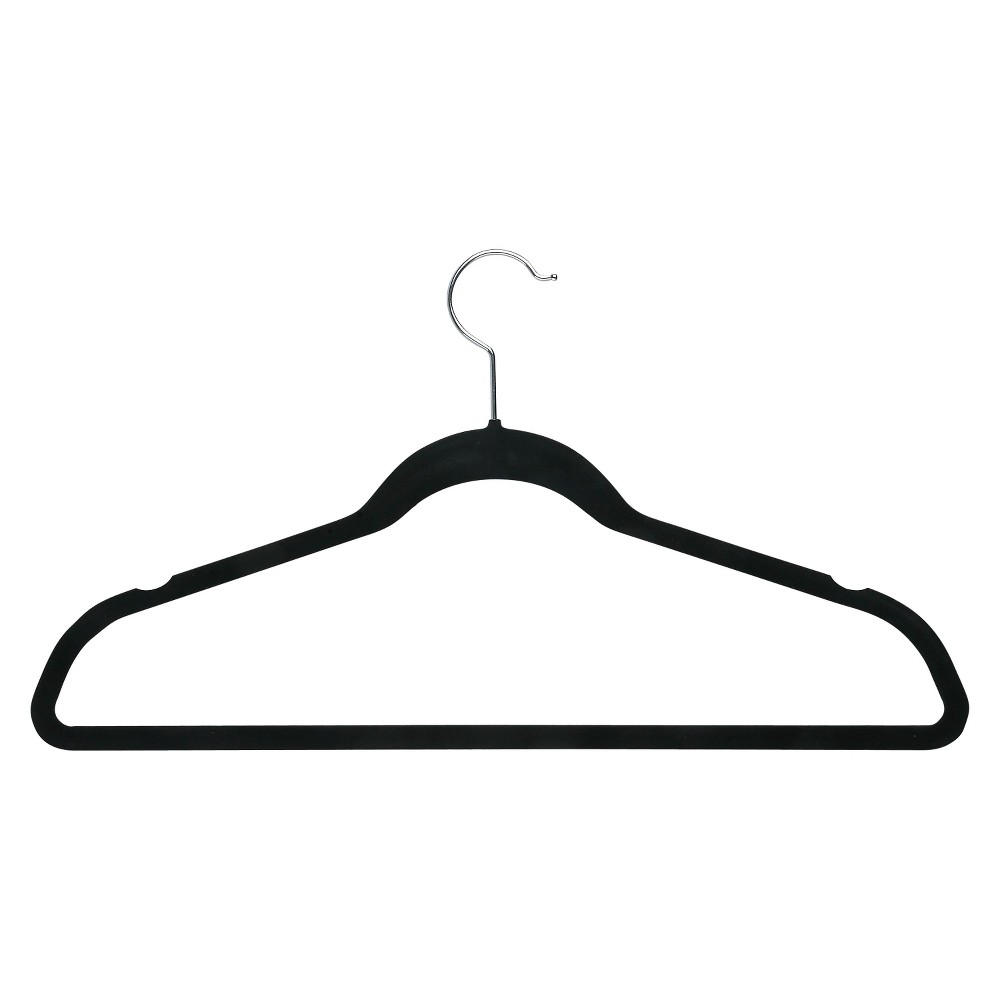 Honey-Can-Do 50-Pack Velvet Touch Suit Hanger, Black