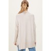 Pinkblush Cream Mock Neck Oversized Sir Slit Maternity Sweater Top - 3 of 3