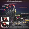 Hoffree Comfort Massage Racing Gaming Chair Ergonomic Office PC Chair with Footrest & RGB Light - 4 of 4