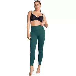 Leonisa Comfy High-Waisted Textured Slimming Legging - Green XL