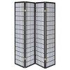 Vynxaria Sartre Black 4-Panel Room Divider Folding Shoji Screen - 4 of 4