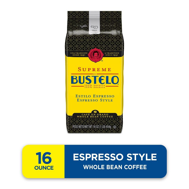 Cafe Bustelo Espresso Style Whole Bean Dark Roast Coffee - 16oz, 3 of 9