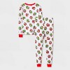 Boys' Super Mario 4pc Long Sleeve Cotton Snug Fit Pajama Set - White/Red/Blue - image 2 of 4