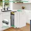 Pull-Out Under Cabinet Trash Can Organizer, Stainless Steel Slide-Out Holder, Adjustable Shelf for 30L Bin, Black - 4 of 4