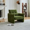 Aortzio Modern Tufted Velvet Accent Chair,Comfy Upholstered Armchair Leisure Single Sofa Chair with a Waist Pillow - 4 of 4