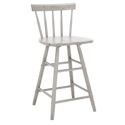Tally Gray Wood Windsor Counter Stool