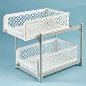 IdeaWorks Standing 2-Tier Sliding 9" Basket Drawers for the Kitchen and Bathroom 3 Pieces - 1 of 4