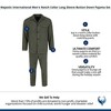 Majestic International Men's Notch Collar Long Sleeve Button Down Pajama Set - 4 of 4