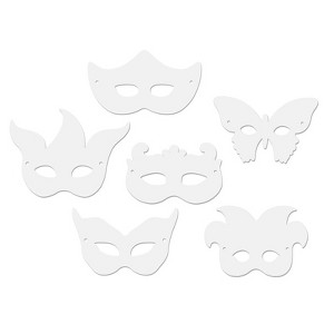Creativity Street Die-Cut Paper Masks, Mardi Gras Assortment, Assorted Sizes, 24 Pieces, Case of 6 - 1 of 1