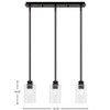 Toltec Lighting Edge 3 - Light Chandelier in  Espresso with 4" Clear Bubble Shade - 2 of 2