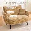 Racxily Small Comfy Sofa, Mini Loveseat Couch, 2-Seater Sofa Chair, Boucle Fabric & Easy Assembly for Small Spaces Living Room, Bedroom - 3 of 4