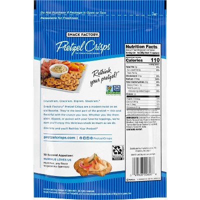 Snack Factory Original Pretzel Crisps - 7.2oz