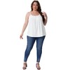 Agnes Orinda Women's Plus Size Adjustable Strap Elegant Basic Pleated Casual Sleeveless Camisoles - 3 of 4