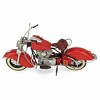 HomeRoots 8" Red and Silver Metal Hand Painted Model Motorcycle - 3 of 4