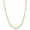 Black Bow Jewelry 4mm, 14k Yellow Gold, Open Concave Figaro Chain Necklace - 3 of 4