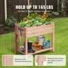 VEVOR Raised Garden Bed, 34 x 18 x 30 in Wooden Planter Box with Legs, for Growing Flowers/Vegetables/Herbs in Backyard/Garden/Patio, Burlywood - 4 of 4