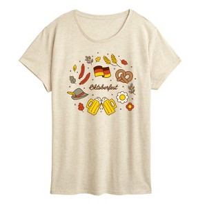 Women's - Instant Message - Oktoberfest Icons Short Sleeve Graphic T-Shirt - 1 of 4