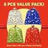 JOYFY 8pcs Christmas Gift Bags with Gift Tags for Xmas Treats, Oversize Xmas Gifts - 44” X 36” Large Goodie Bags - 3 of 4