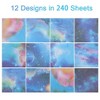 Unique Bargains Origami Paper Double-Sided Origami Paper 12 Style Starry Sky Colourful for DIY Arts and Crafts Projects Blue 480Pcs - 3 of 4