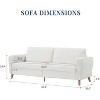 Coucheta 84" Modern Sofa - 3-Seater Couch w/ Deep Seats, Wood Legs, Comfy Boucle Fabric, Easy Assembly, Midnight Blue - 2 of 4