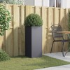 vidaXL Cold-Rolled Steel Planter - Anthracite Rectangular Raised Garden Bed for Outdoor, Patio, and Balcony Decor, 12.6"x10.8"x29.5" - 3 of 4